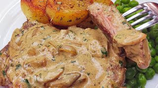 Steak Diane Tender Beef Steak In A Deliciously Creamy Mushroom Sauce [upl. by Yeta]