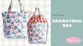 How to sew a quilted drawstring bag by Debbie Shore [upl. by Licha]