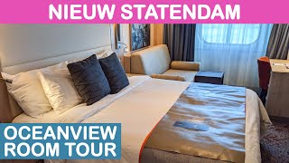 Nieuw Statendam Oceanview Cabin Tour Holland America [upl. by Albertina]