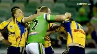 Nrl Michael Weyman V Mark Riddell Fight [upl. by Htevi]