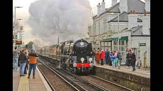 35028 Clan Line  Powers Bath amp Bristol Christmas Express along Sussex coastline  14th Dec 2024 [upl. by Odnalor992]