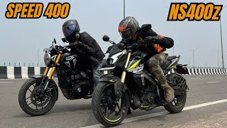 NS400z vs Triumph Speed 400 Drag Race [upl. by O'Reilly]