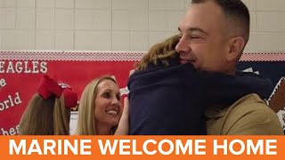 Marine returning home surprises daughter at Mandeville school [upl. by Adnahsal]