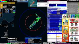 GlobalQuake M51 Depth 5km Moderate Shaking Greymouth [upl. by Nueovas]