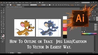 Adobe Illustrator CC Tutorial  How to image trace in illustrator in easiest way [upl. by Tommie766]