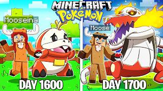 I Survived 1700 DAYS in Minecraft POKEMON [upl. by Cynar]