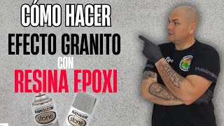 EFECTO GRANITO CON RESINA EPOXI  Como lograr efecto granito con aerosol y resina epoxi [upl. by Warthman553]