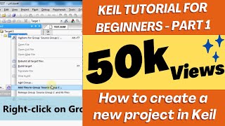 Keil tutorial for Beginners  Part 1  How to create new project in Keil [upl. by Sevein]