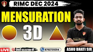 Mensuration  Maths Class  RIMC Dec 2024  RIMC Online  RIMC Coaching  RIMC Coaching Classes [upl. by Drais]