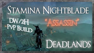 quotAssassinquot Stamina Nightblade PvP Build DW2H Deadlands [upl. by Giff]