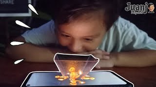 Cómo❓ hacer un PROYECTOR DE HOLOGRAMA 3D 📽️ Juanjo DelgadoR 😉 [upl. by Akcire]