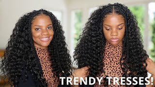 Feed in Braids w Crochet Hair ft Trendy Tresses [upl. by Yennek173]