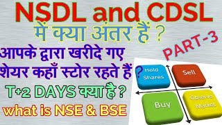 cdsl and nsdl differencensdl vs cdsldepository in share marketnse and bse [upl. by Ares84]