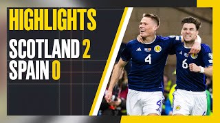 Scotland 20 Spain  McTominay Scores Twice to Stun Spain  Euro 2024 Qualifier Highlights [upl. by Moe934]