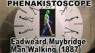 phenakistoscope Muybridge Man walking 1887 [upl. by Rik856]