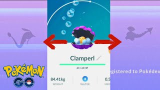 Evolving Clamperl to Huntail and Gorebyss in Pokemon Go [upl. by Acinyt]