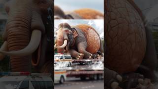 A pregnant Mammoth gives birth to a hospital shorts animals funny ai [upl. by Kimura]