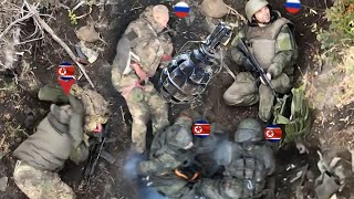 Horrible Ukrainian FPV drones wipes out elite North Korea soldiers in surprise attack in Russia [upl. by Lladnyk]