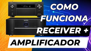 Receiver e amplificador no home theater  alta potência [upl. by Bartholomew]