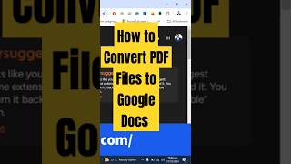 How to Convert PDF Files type to Google Docs [upl. by Aicileb833]