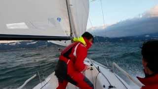 J 70  Genacker Action  Speed 20 Knots  Lake of Constance  Bodensee  Sailing [upl. by Woothen]