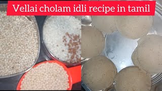 vellai cholam idli recipe in tamil  jowar idli  வெள்ளைச் சோளம் இட்லிsutharsanalifestyle308 [upl. by Ydroj929]