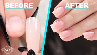 Fix Short Bitten Nails with Full Cover Gel Tips [upl. by Magner248]