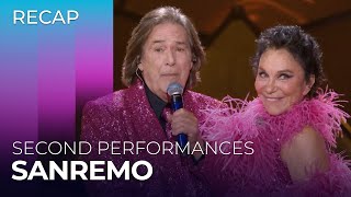 Sanremo 2024 Italy  Second Performances  RECAP [upl. by Anaujal]