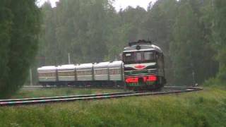 ТЭП600835 с пассажирским поездом  TEP600835 with a passenger train [upl. by Ylhsa]