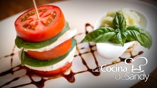 Ensalada Caprese con Espuma de Albahaca en Recetas de ensaladas  Comida italiana y comidas faciles [upl. by Libbi]