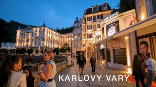 Karlovy Vary Evening Walk to Grandhotel Pupp 4K KVIFF 2024 [upl. by Oiuqise]