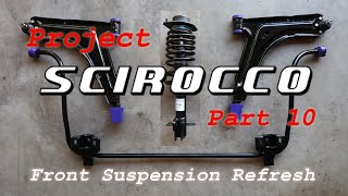 1985 VW Scirocco Mk2  Part 10  HOW TO REFRESH YOUR TIRED FRONT SUSPENSION [upl. by Puiia]