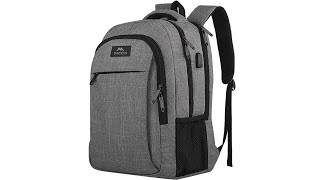 Review Matein Travel Laptop Backpack Business Anti Theft Slim Durable Laptops Backpack with USB [upl. by Cavuoto]