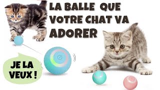 Votre chat va adorer  Balle à rotation automatique à 360°  Et aussi pour votre chaton [upl. by Sparky]