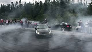 SIDEWAYS Infinity g37 burnouts and donuts [upl. by Hilleary]