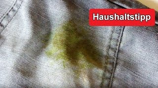 Grasflecken aus Kleidung mit Essig entfernen – Anleitung Grasfleck Jeans Trikot Hose rausbekommen [upl. by Jelle]