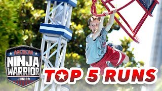 American Ninja Warrior Junior TOP 5 RUNS  S1 E11  Universal Kids [upl. by Anoynek916]