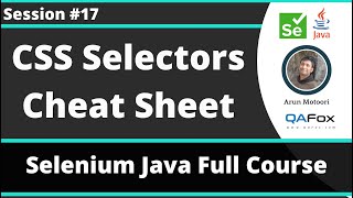 Selenium Java Training  Session 17  CSS Selectors  Cheatsheet [upl. by Clevie89]