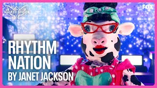 Cow Performs quotRhythm Nationquot by Janet Jackson  Season 10  The Masked Singer [upl. by Brandwein]