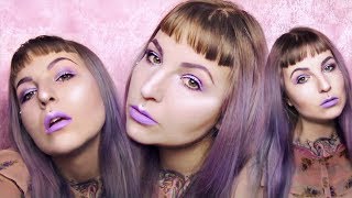 Fialové líčenie  VIOLET EDGY MAKEUP [upl. by Michella]