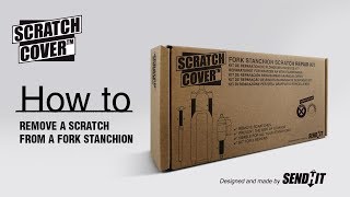 How to remove a scratch on a fork stanchion with Scratch Cover OLD VERSION [upl. by Nhtanhoj]