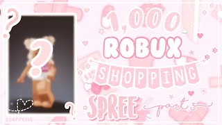 1000 ROBUX SHOPPING SPREE PART 3  roblox shopping spree [upl. by Adranoel655]