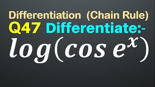 Differentiate log⁡cos ex  Derivatives of log⁡cos ex  Differentiation of log⁡ cos ex [upl. by Gervais]