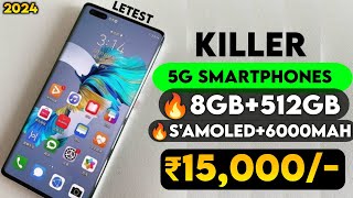 Top 5 Best 5G Smartphones Under 15000 in 2024  8GB512GB  Curved Display  Phones 5G under 15k [upl. by Haase]