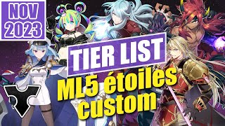 Tier list ML 5 étoiles custom  février 2024 [upl. by Aenel]