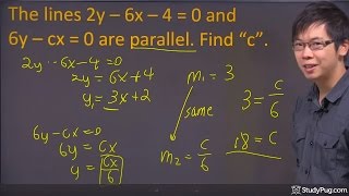 ʕ•ᴥ•ʔ Find the Equation of Parallel Lines  Basic Walkthrough [upl. by Earesed]