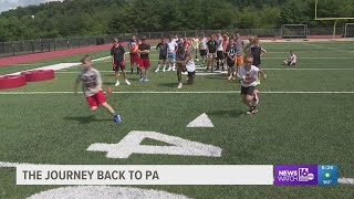 Julian Fleming Back On His Home Turf Hosting Football Camp [upl. by Airec]