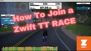 Zwift for Beginners How to join a Zwift TT race and why [upl. by Starkey]