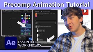 Motion Graphics for After Effects Tutorial  Precomp Animation w Brandon Baum  Adobe Video [upl. by Rodge]