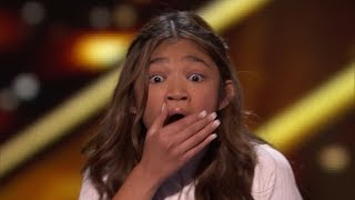 Angelica Hale Receives GOLDEN BUZZER From Howie Mandel  Americas Got Talent The Champions [upl. by Jorey]